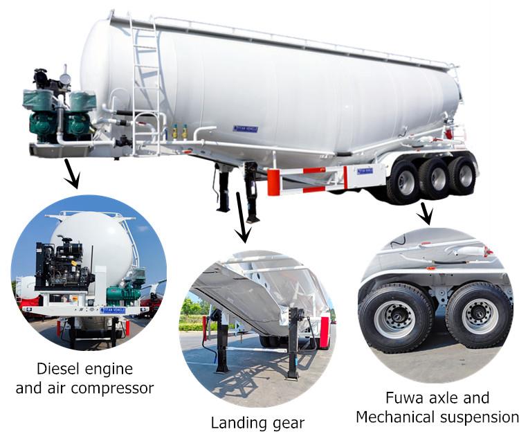 Dry Bulk Cement Tanker Trailer for Sale in Jamaica