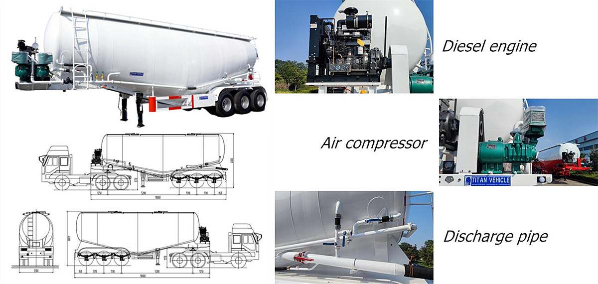 Bulk Cement Powder Tanker Truck for Sale in Zambia