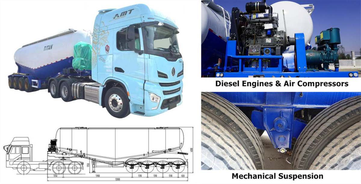 Bulk Cement Powder Tanker Truck for Sale in Zambia