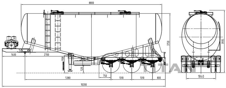 35cbm Bulk Cement Tanker Truck Trailer Price