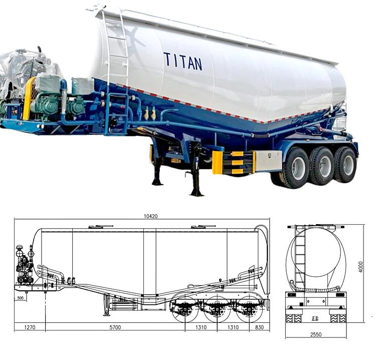 Bulk Cement Carrier Semi Trailer for Sale in Zambia